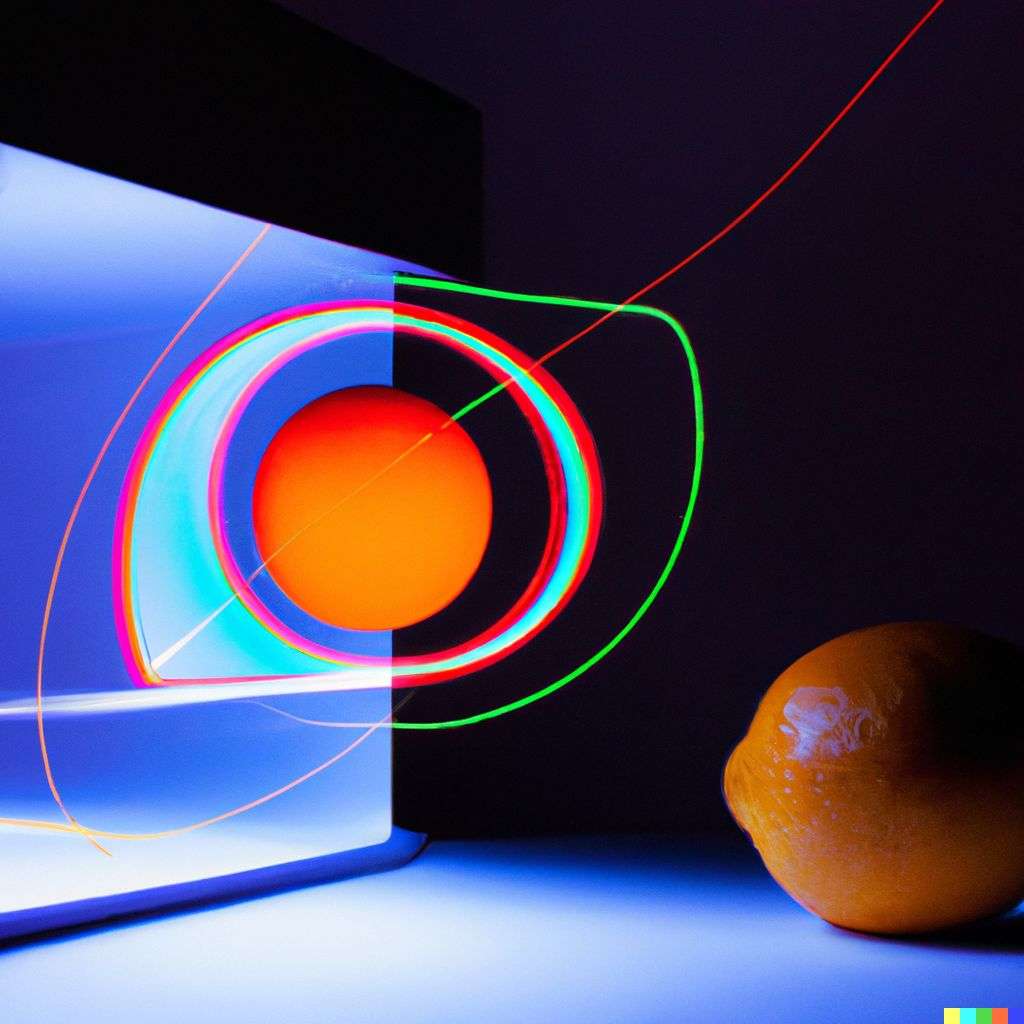 the discovery of gravity, light painting